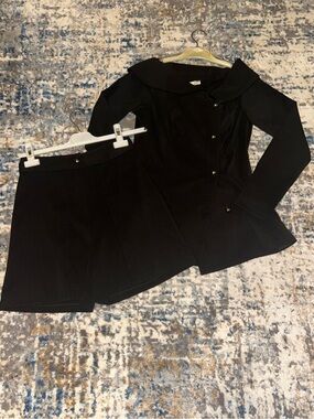 La Pateau | Black Blazer & Shorts Set